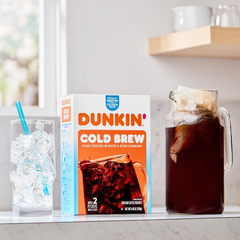 Dunkin&#39; Cold Brew Medium Roast Ground Coffee Packs - 8.46oz, 3 of 11