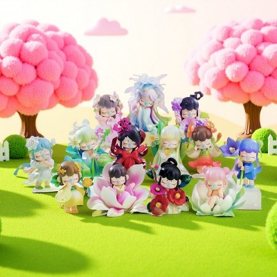ROBOTIME Mini Figures Flower Stories Blind Box Mystery Box, Action Figures Doll Toys Gifts, Collectible Toys 1 PCS, Multicolored, 3.54"*3.54"*3.54"