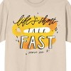 Gilmore Girls Life's Short, Talk Fast Women's Natural Graphic Short Sleeve Crew Neck Tee - 2 of 3