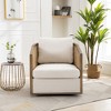 KTMBDW Swivel Barrel Chair, 30" W Modern Round Accent Arm Chairs 360 Degree Swivel Single Circle Club Sofa Chair for Living Room Bedroom - 2 of 4