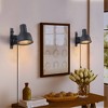 1-Light Black Plug in Swing Arm Wall Lamp - 2 of 4