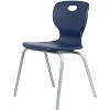 School Student Stack Chair - Luxurious and Comfortable Seat with Robust Riveted Frame - for Classrooms in Home Learning or Office - Packk of 4 Chairs - 4 of 4