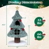 Costway 48.5” Christmas Cat Tree for Indoor Cats with 2 Large Condos, Scratching Post - 3 of 4