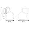 Progress Lighting Carisa 1-Light Bath Wall Light, Brushed Nickel, White Glass Shade - 2 of 3