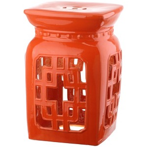 Beijing Filigree Garden Stool - ACS4538 - Indoor/Outdoor - Safavieh - 1 of 3