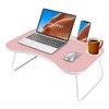 Metal+Wood Laptop Stand with Smooth Surface, Cup Groove and Foldable Design - 4 of 4