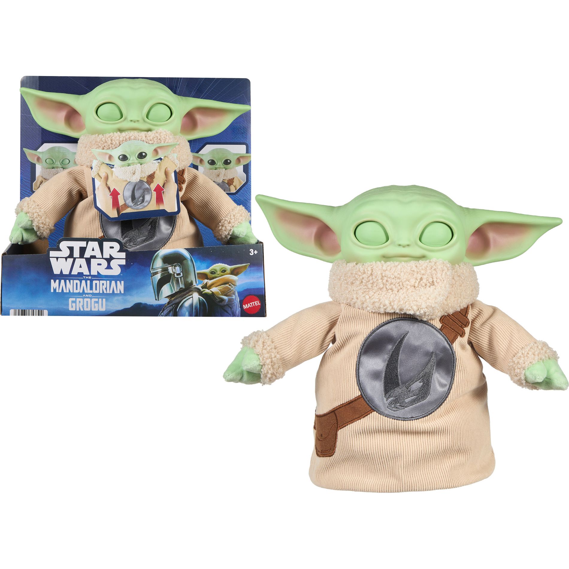 Star Wars The Mandalorian & Grogu Movie Pick-Me-Up Grogu Character Plush Rondel Design Vinyl Head