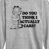 Boys' - Garfield - Do You Think I Actually Care Long Sleeve Graphic T-Shirt - 2 of 4