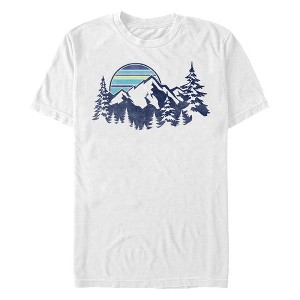 Men's Lost Gods Blue Mountain Range Scene T-Shirt - 1 of 4