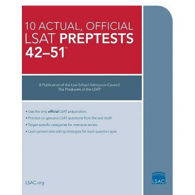 10 Actual 42-51, Official LSAT Preptests - by  Law School Council (Paperback)