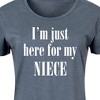 Women's - Instant Message - Here For My Niece Graphic T-shirt Dress - 2 of 4