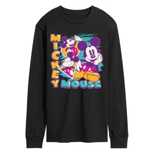 Men's - Disney - Mickey Collage Long Sleeve Graphic T-Shirt - 1 of 3