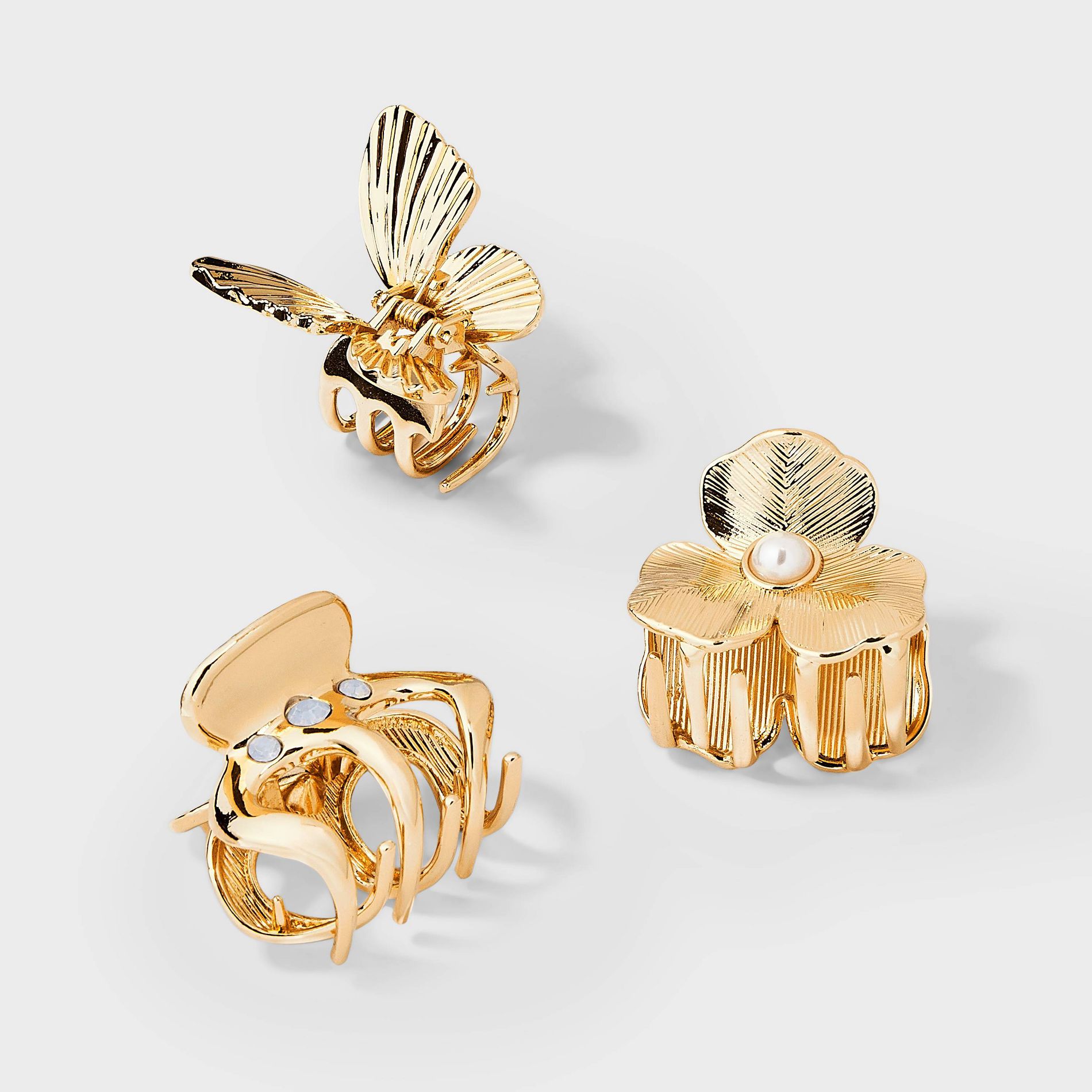 Claw Clip Garden 3 Pack - A New Day™ Gold