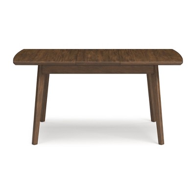Mid-Century Modern Brown Wood Extendable Dining Table