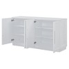 NicBex Buffet Cabinet with Storage and Adjustable Shelves,Modern Sideboard Cabinet with Silver Handles,Storage Cabinet for Living Room,Kitchen,White - 4 of 4