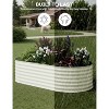 2Pack Raised Garden Bed, Galvanized Planter Raised Beds for Gardening, Oval Large Metal Planter Boxes Outdoor for Vegetables, Flowers, Patio - 4 of 4
