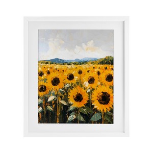 Stupell Industries Endless Sunflowers Meadow Framed Print Under Glass Art - 1 of 4