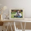 Americanflat 9x12 Rustic Picture Frame in Aspen White with Textured Wood and Polished Glass - Horizontal and Vertical Formats - 4 of 4