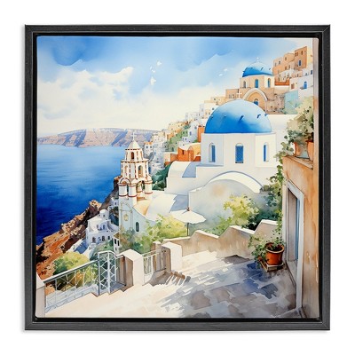 Stupell Industries Santorini City Landscape, 18" x 18"