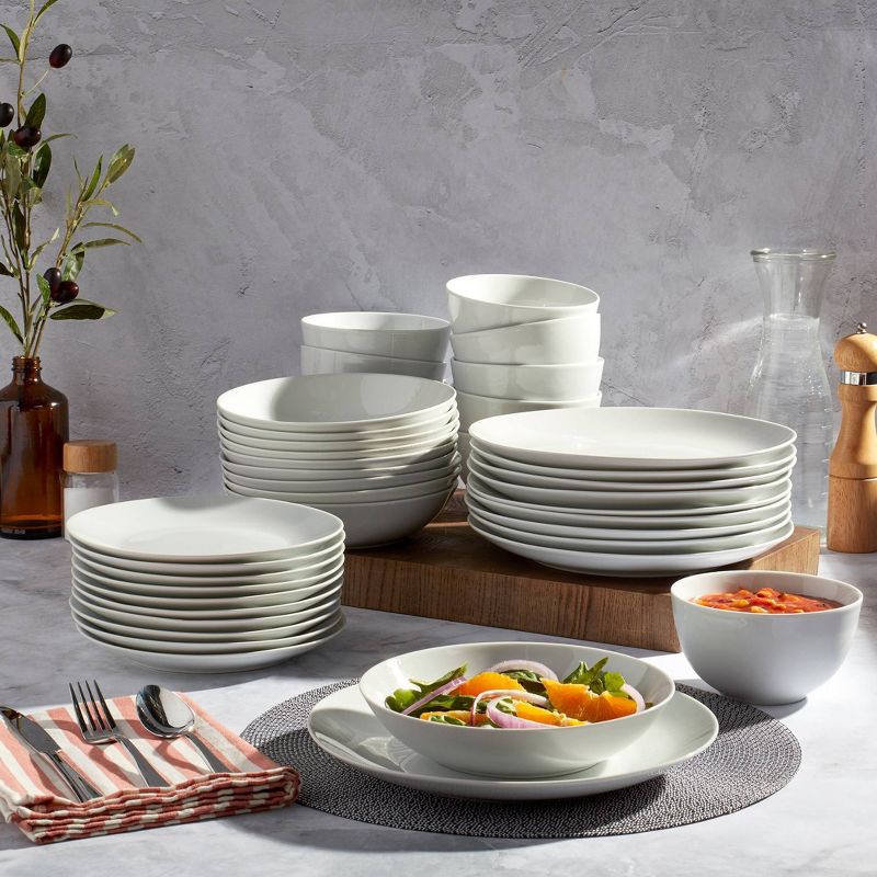 40pc Porcelain Catering Dinnerware Set White - Tabletops Gallery, 2 of 6