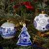 Spode Blue Italian Bauble, Hanging Ornaments for Christmas Décor, Made of Porcelain, Blue and White Holiday Decoration, Measures 2.6-Inch - 2 of 4