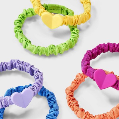 Mini Elastic Scrunchies with Hearts - 6pk - Cat & Jack - image 3