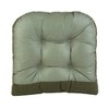 Gripper 15" x 15" Tyson Universal Chair Cushion Set of 2 - Green: Indoor Square Seat Cushions, Solid Twill Polyester - 2 of 4