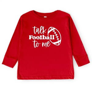 The Juniper Shop Talk Football To Me Ball Toddler Long Sleeve Tee - 1 of 4