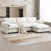 Whisen Chenille Sectional Sofa with Storage Ottoman and Pockets - 2 of 4
