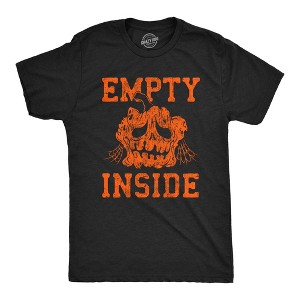 Mens Empty Inside T Shirt Funny Halloween Rotting Jack O Lantern Tee For Guys - Crazy Dog Men's T Shirt - 1 of 4