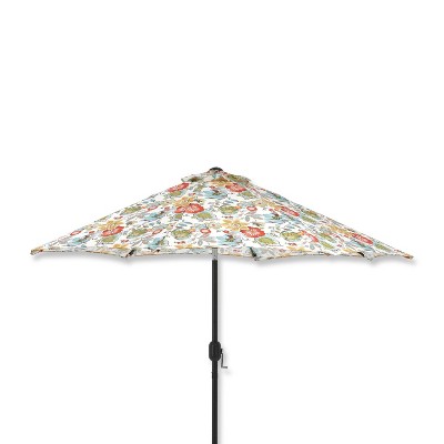 9' Outdoor/Indoor Patio Market Umbrella Alatriste Ivory - Pillow Perfect