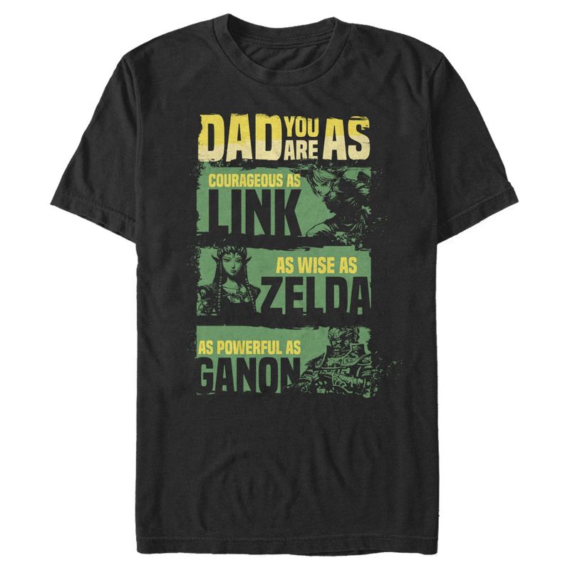 Men's Nintendo Father's Day Legend of Zelda Qualities T-Shirt, 1 of 5
