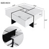 HTUTWOO Extendable Coffee Table, Square Cocktail Table, UV High-gloss Design Center Table With 4 Hidden Storage Compartments For Living Room - 3 of 4