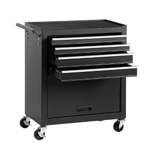 VYNXARIA 4-Drawer Rolling Tool Chest, Cabinet with 4 Wheels Tool Chest with Drawers, Suitable for Garages, Warehouses, Workshops, Repair Shops, Black - 1 of 4