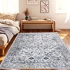 Entryway Runner Rug - Washable Vintage Low Pile Carpet, Non-Slip Lightweight Floor Mat for Kitchen, Bedroom & Bathroom - 3 of 4