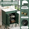 SpassWay 24"L White Modern Bathroom Vanity with Top Sink and 2-Tier Storage - 4 of 4