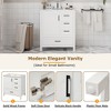 Whisen 30 in. Bathroom Storage Cabinet Bathroom Vanity with Ceramic Sink, Soft Close Door, 3 Drawers and Removable Tray - 4 of 4