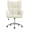 vidaXL Relaxing Chair Light Gray Velvet (100% polyester), steel Standard - Cream - 3 of 4