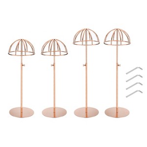 Unique Bargains Stainless Steel Adjustable Height Hat Stand Holder Wigs Display Rack - 1 of 4