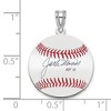 Black Bow Jewelry Sterling Silver Jack Morris Signature SM Enamel Baseball Pendant - 4 of 4