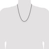 Chisel Stainless Steel Black IP-plated 2.2mm 22" Fancy Box Paperclip Link Chain Necklace - 4 of 4