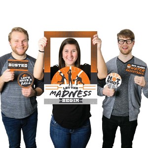 Big Dot of Happiness Basketball - Let The Madness Begin - College Basketball Party Photo Booth Picture Frame & Props - Printed on Sturdy Material - 1 of 4