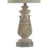 Anastasia Table Lamp Gray Wash - StyleCraft: Polyresin Antique Design, No Assembly, UL Listed, Beige Shade - 4 of 4