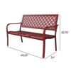 GRANDPATIO Carved-back Floral Garden Bench - 4 of 4