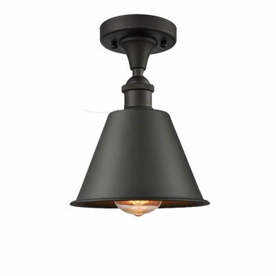 Smithfield - 1 Light Semi-Flush Mount In Industrial Style-9.5 Inches Tall and 7 Inches Wide