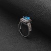 Coco Halo Engagement Ring Women Chocolate Blue Cz Ginger Lyne Collection - 2 of 4