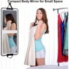 Folding Door Mirror Full Length 33x13 in White Shatterproof Foldable Full Body Mirror for Guest Room RV - 3 of 4
