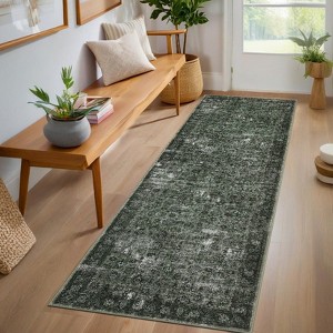 Garvee Vintage Washable Area Rug Boho Runners for Hallways Large Rugs for Bedroom, Soft Dining Room Carpet Non-Slip Throw Rug for Farmhouse Indoor - 1 of 4