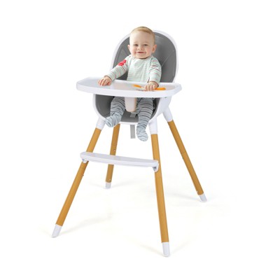 Infans 4-in-1 Infant Feeding Chair Convertible High Baby Chair w/Adjustable Tray