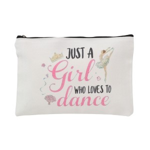 Unique Bargains Durable Dance Figure Pattern Makeup Bag White 1 Pc - 1 of 4